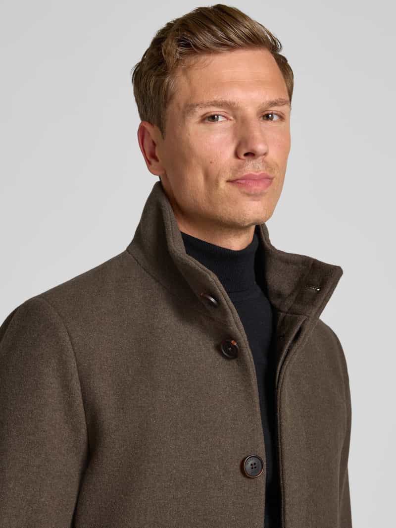 Matinique Lange jas met opstaande kraag model 'Harvey'