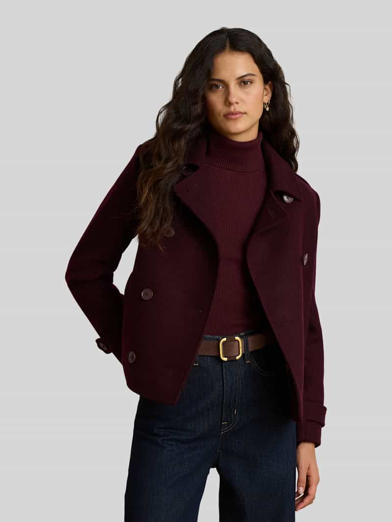Lauren Ralph Lauren Regular fit lange jas van wolmix