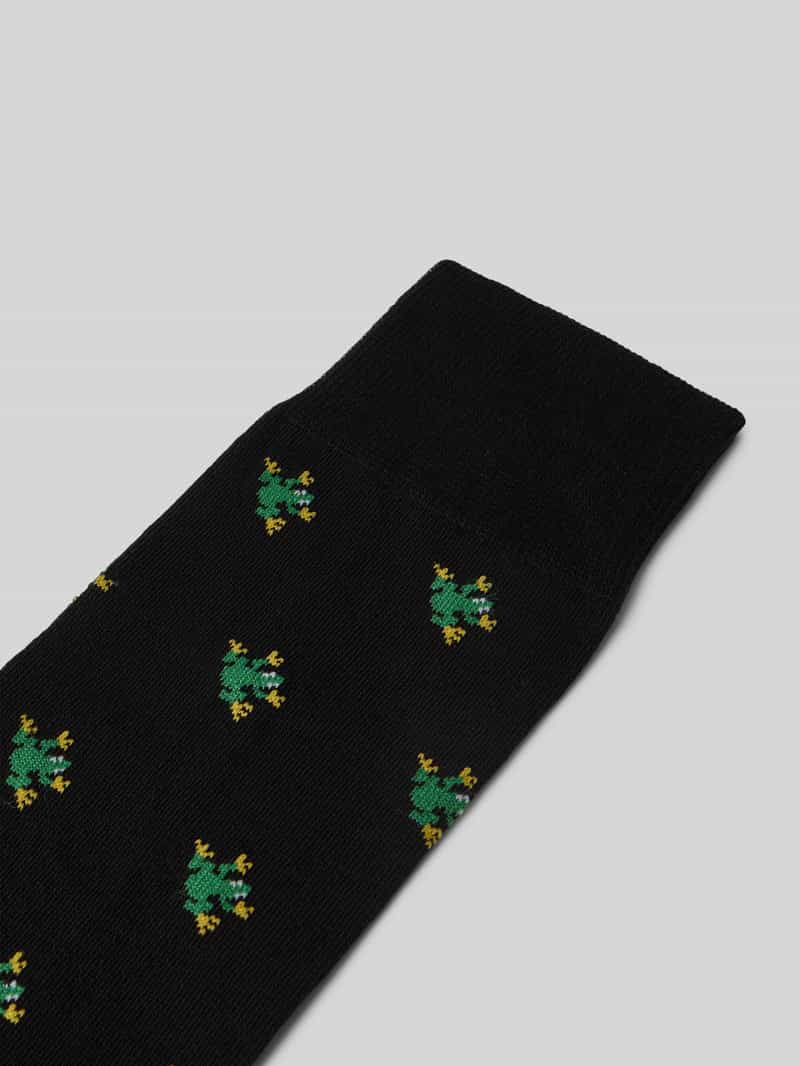 Paul Smith Sokken met motiefstitching model 'FROG AND DUCK'