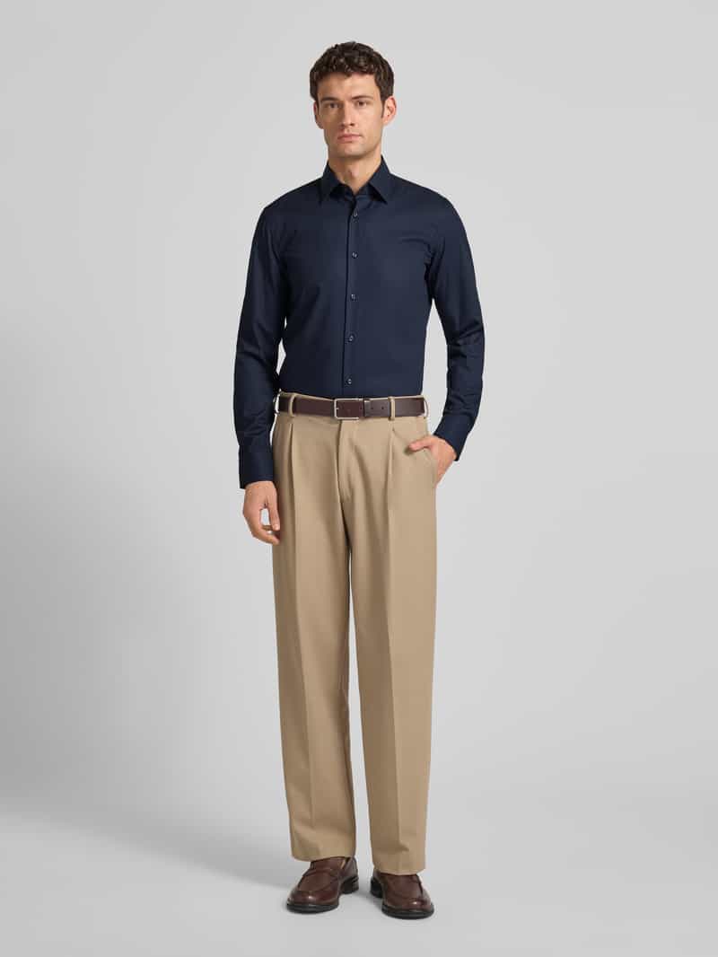 Boss slim fit zakelijk overhemd met extra lange mouw donkerblauw, foto 7