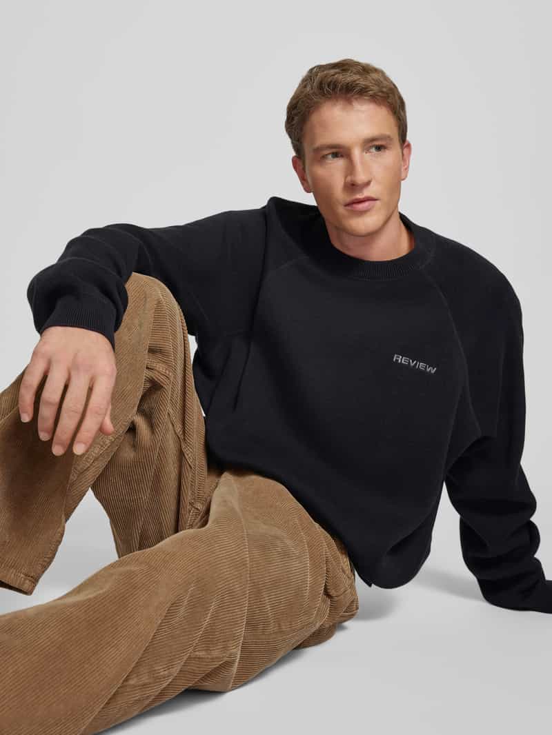 REVIEW Gebreide pullover met ribboorden