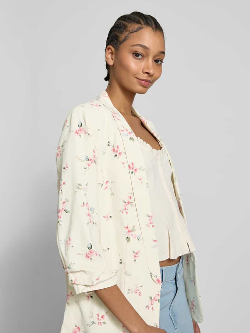 Pieces Comfort fit blazer met bloemmotief model 'BOSELLA'