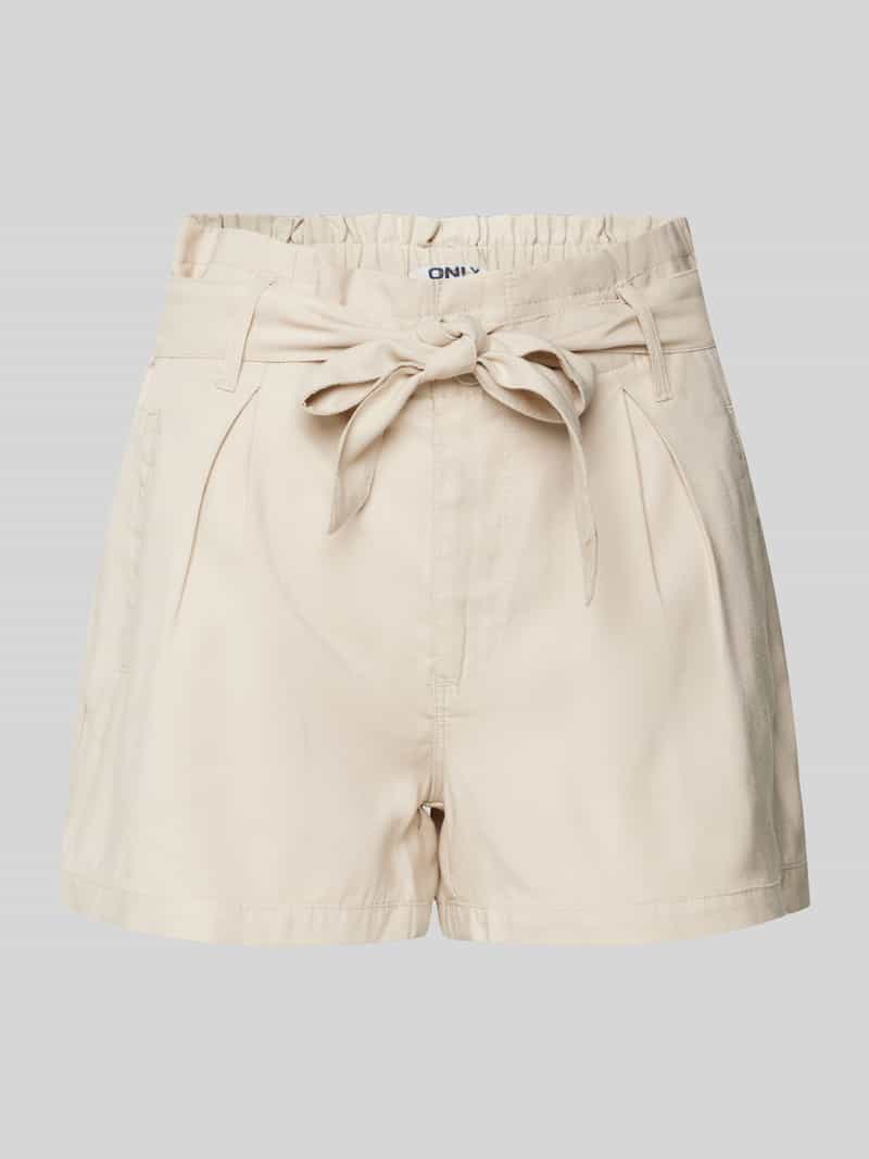 Only Regular fit korte broek met strikceintuur model 'LARIS'