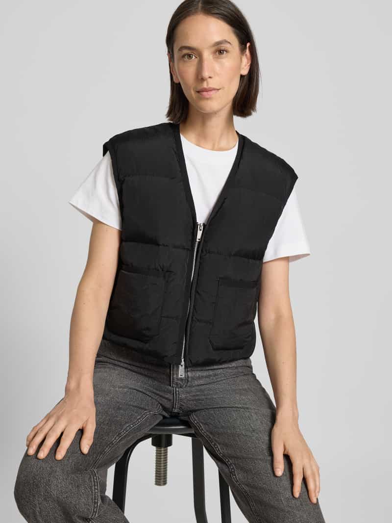 MOS MOSH Boxy fit bodywarmer met tweewegsritssluiting model 'Manja'