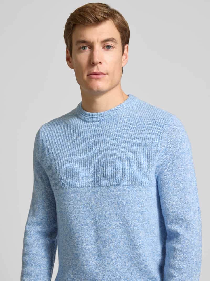 BRAX Gebreide pullover met ribboorden model 'Rick'