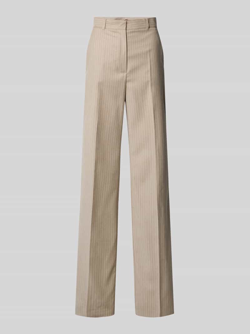 Max Mara Studio Regular fit wijde broek van scheerwolmix model 'MEDIUM'