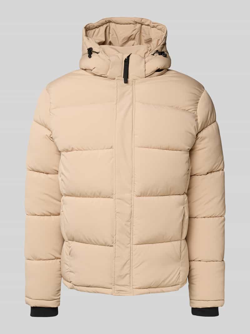 Pepe Jeans Regular fit gewatteerd jack met afneembare capuchon model 'JOBIAS'