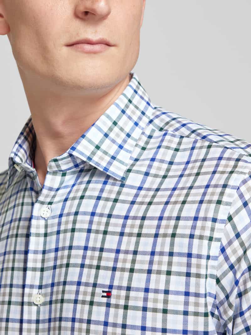 Tommy Hilfiger Slim fit zakelijk overhemd met kentkraag model 'John'
