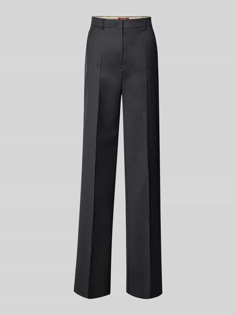 Max Mara Studio Regular fit wijde broek van scheerwolmix model 'LAMBRO'