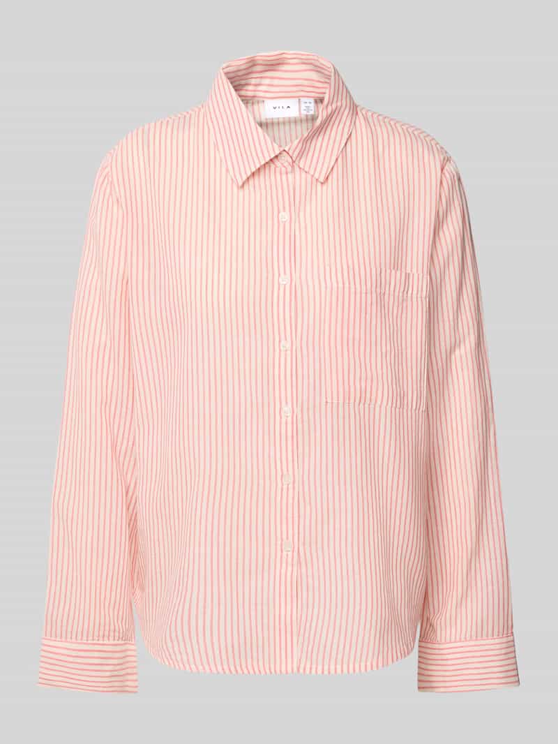 Vila Regular fit overhemdblouse met borstzak model 'RUMANA'