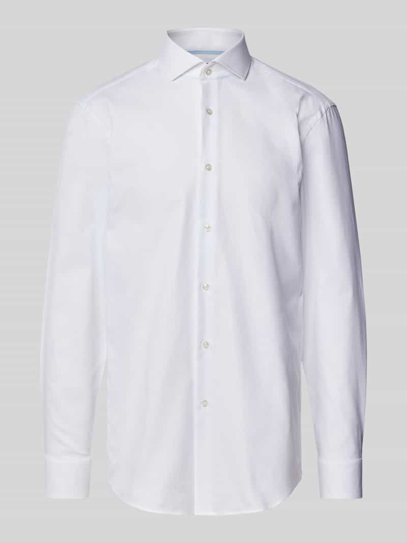 Boss Slim fit zakelijk overhemd met haaikraag model 'Hank'