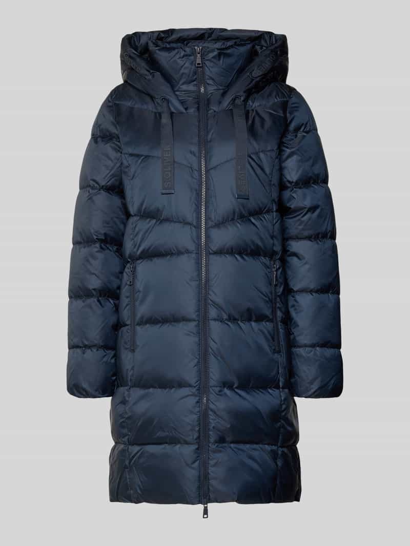 s.Oliver RED LABEL Regular fit gewatteerde lange jas met capuchon