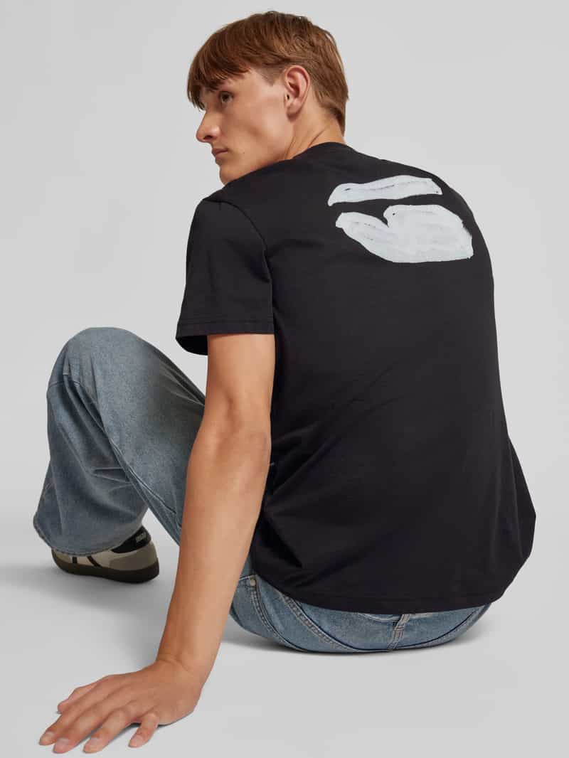 G-Star Raw T-shirt met print aan de achterkant model 'Burger'