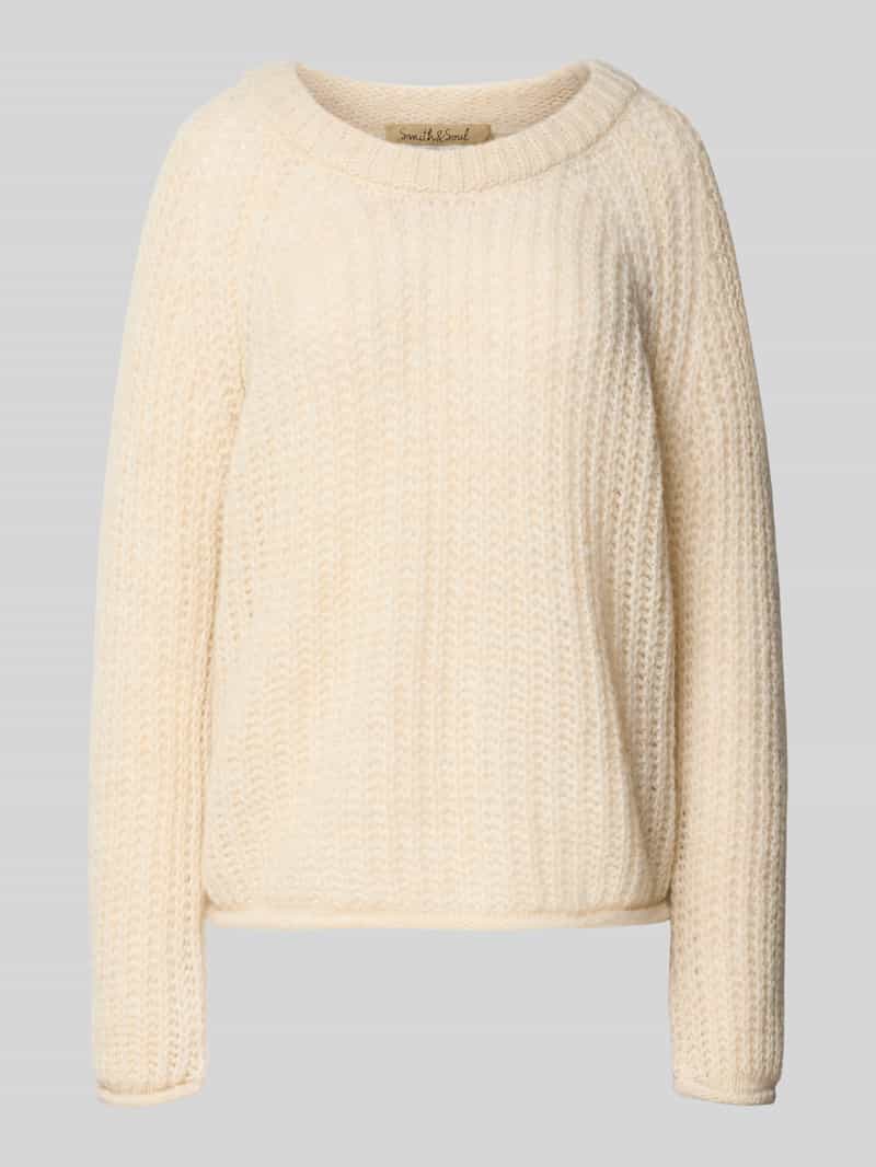 Smith and Soul Gebreide pullover met ronde hals en rolzoom