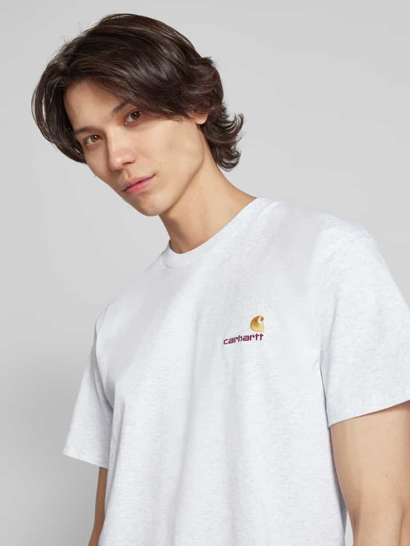 Carhartt Work In Progress T-shirt met labelstitching model 'American'