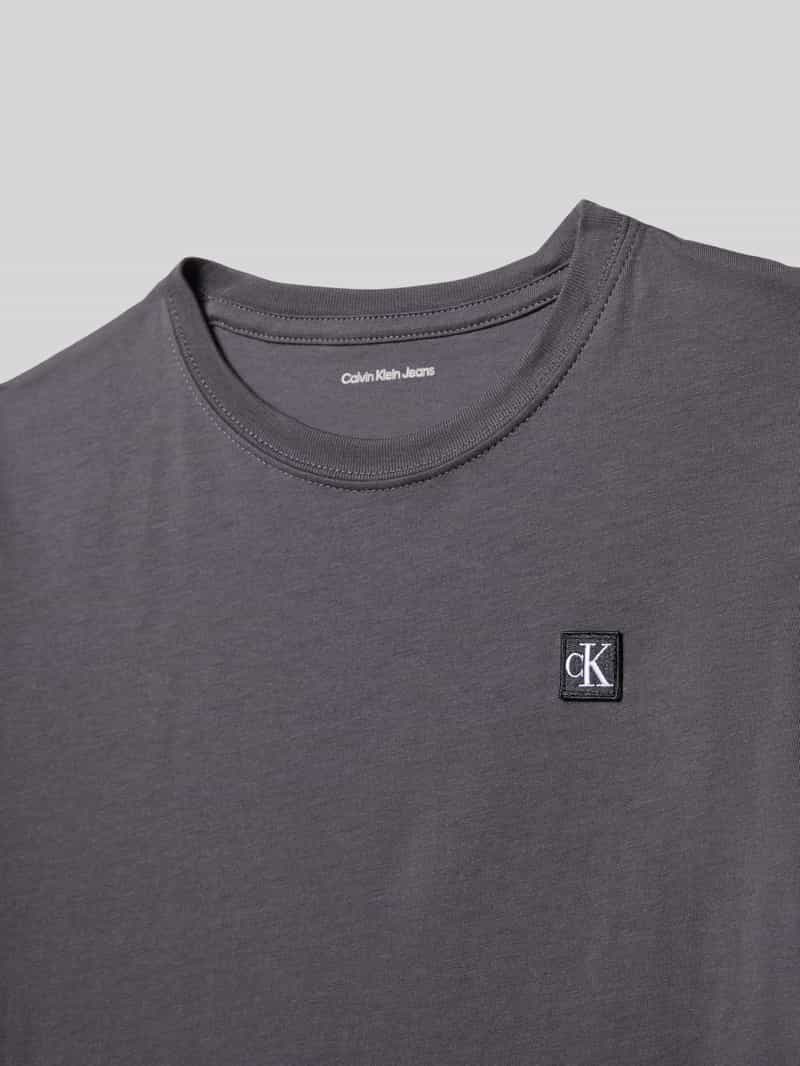 Calvin Klein Jeans Regular fit T-shirt met logopatch model 'Mono'