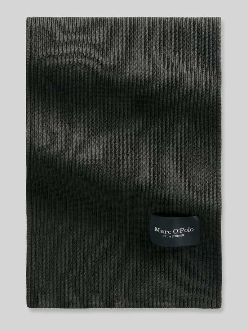 Marc O'Polo sjaal Knitted Scarf Wooden Earth donkergrijs
