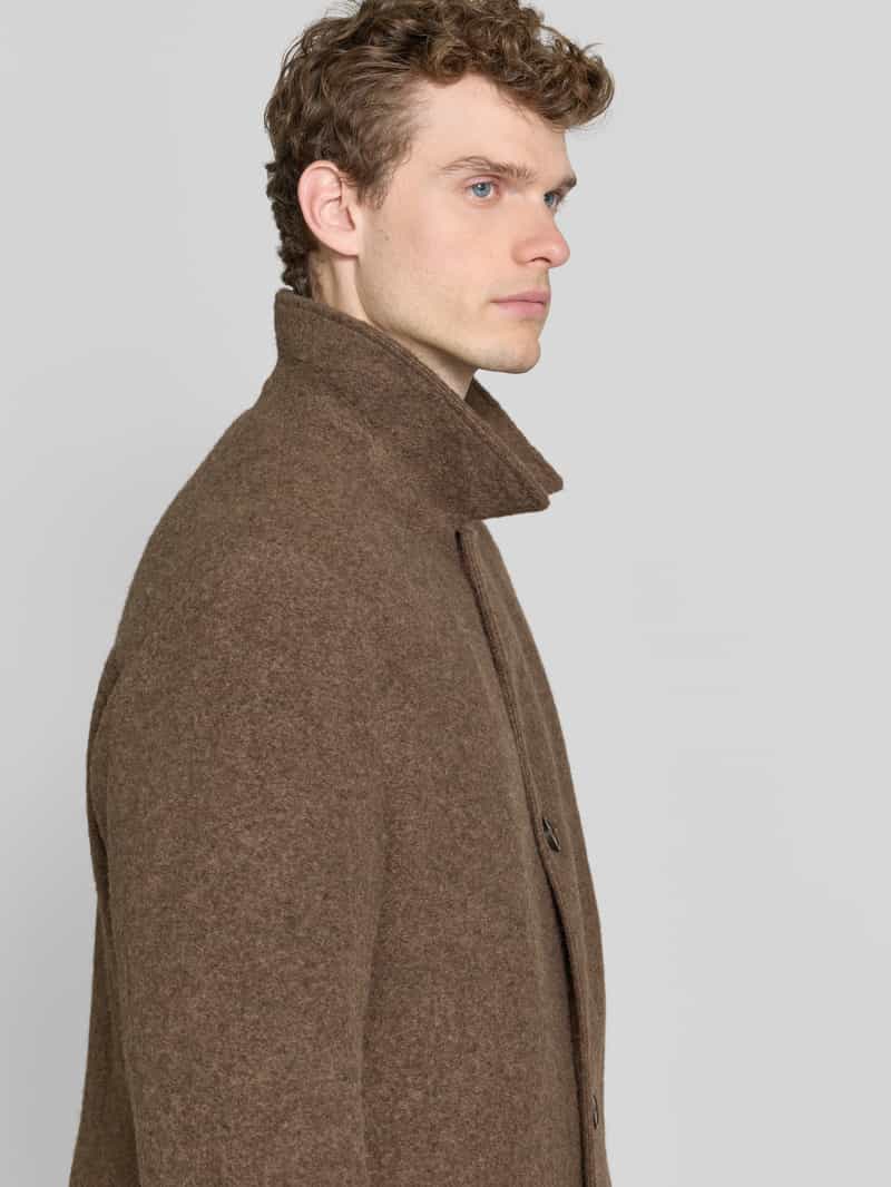 MCNEAL Lange jas met platte kraag en knoopsluiting