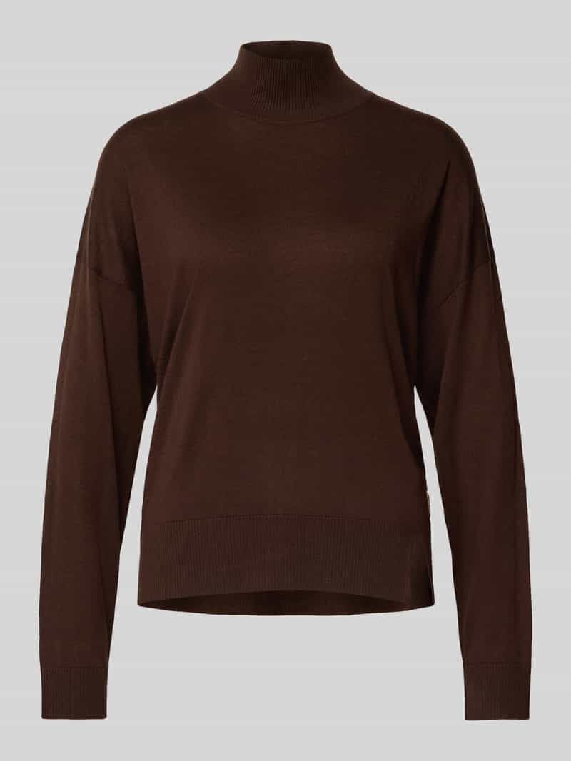 Liu Jo White Gebreide pullover met opstaande kraag