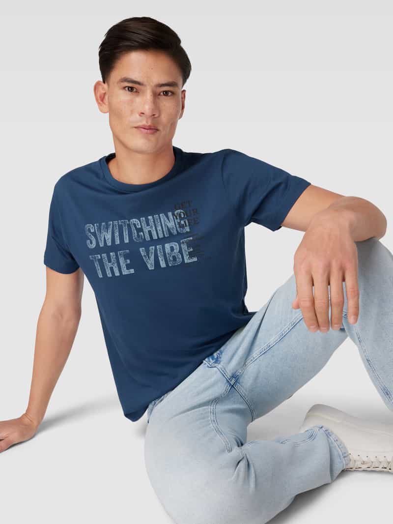 Lerros T-shirt met statementprint