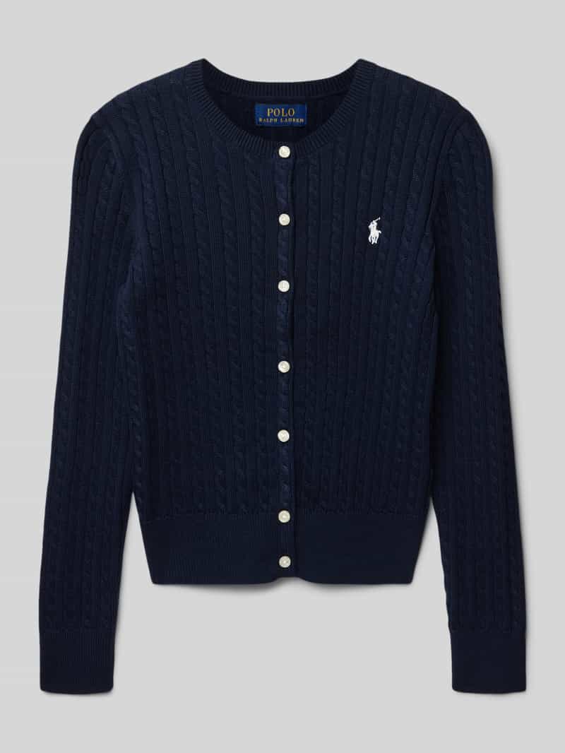 Polo Ralph Lauren Teens Gebreid jack met kabelpatroon en labelstitching