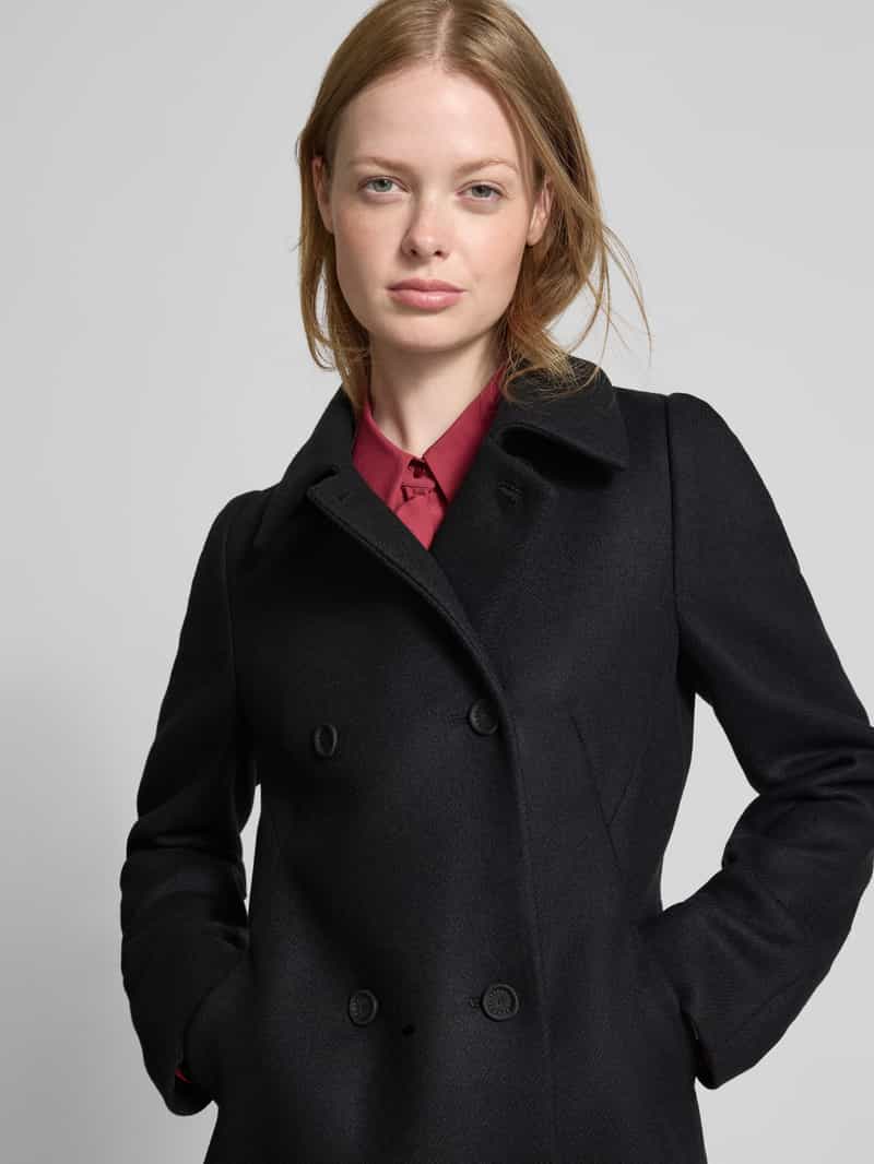 Boss Regular fit lange jas van wolmix model 'CONIZA'