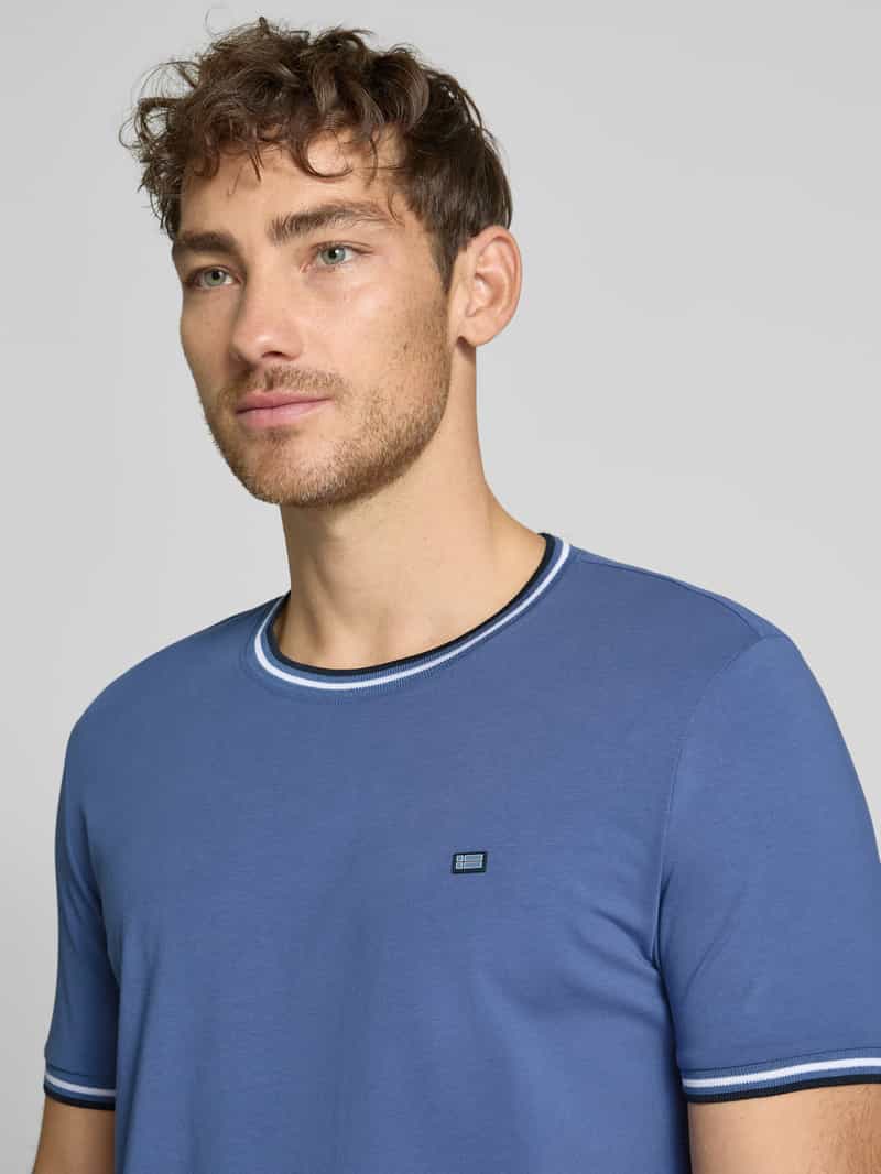 Christian Berg Men T-shirt met ribboorden