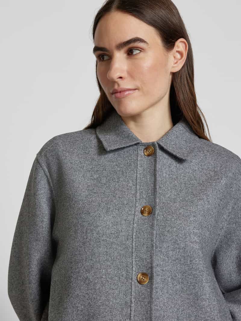Barbour Wollen jack met platte kraag model 'Emery'