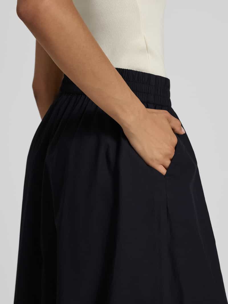 s.Oliver RED LABEL Uitlopende midirok van puur katoen