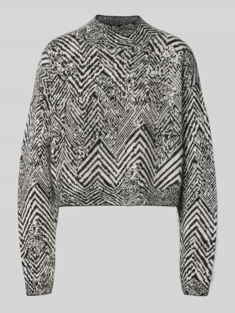 Boss Oversized gebreide pullover van een mix van mohair en wol model 'FACLINA'
