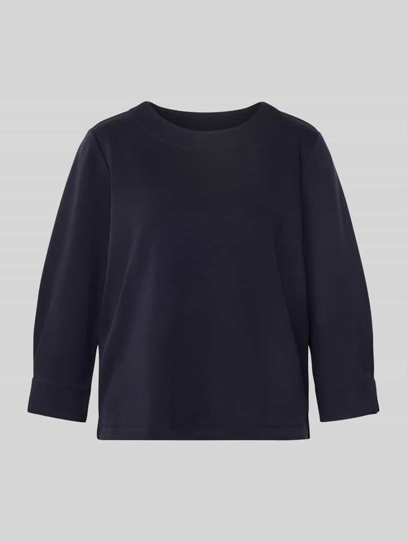 comma Sweatshirt met geribde ronde hals