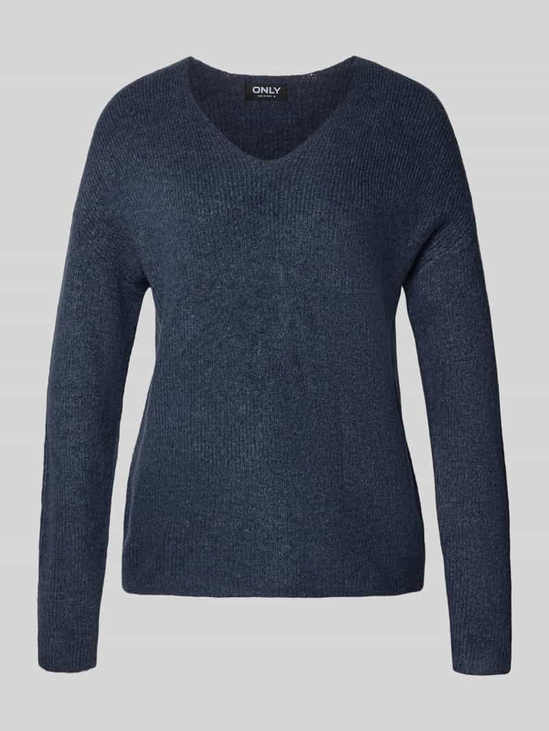 Only Regular fit gebreide pullover met V-hals model 'CAMILLA'