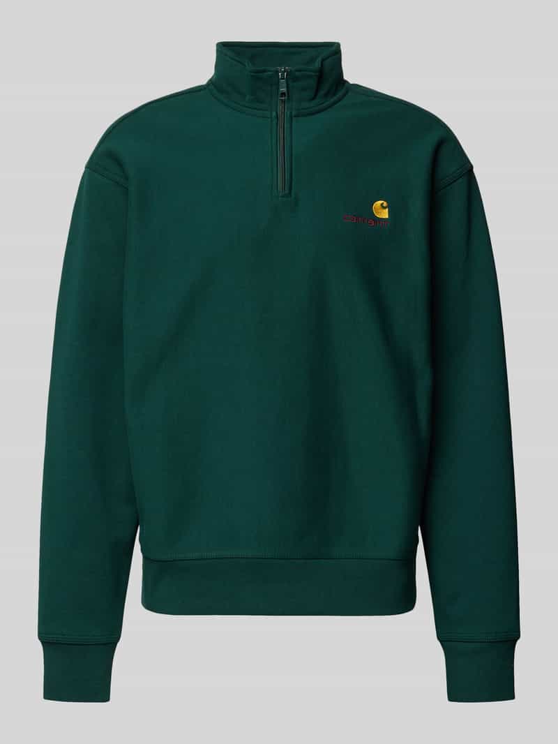 Carhartt Work In Progress Sweatshirt met opstaande kraag en ritssluiting