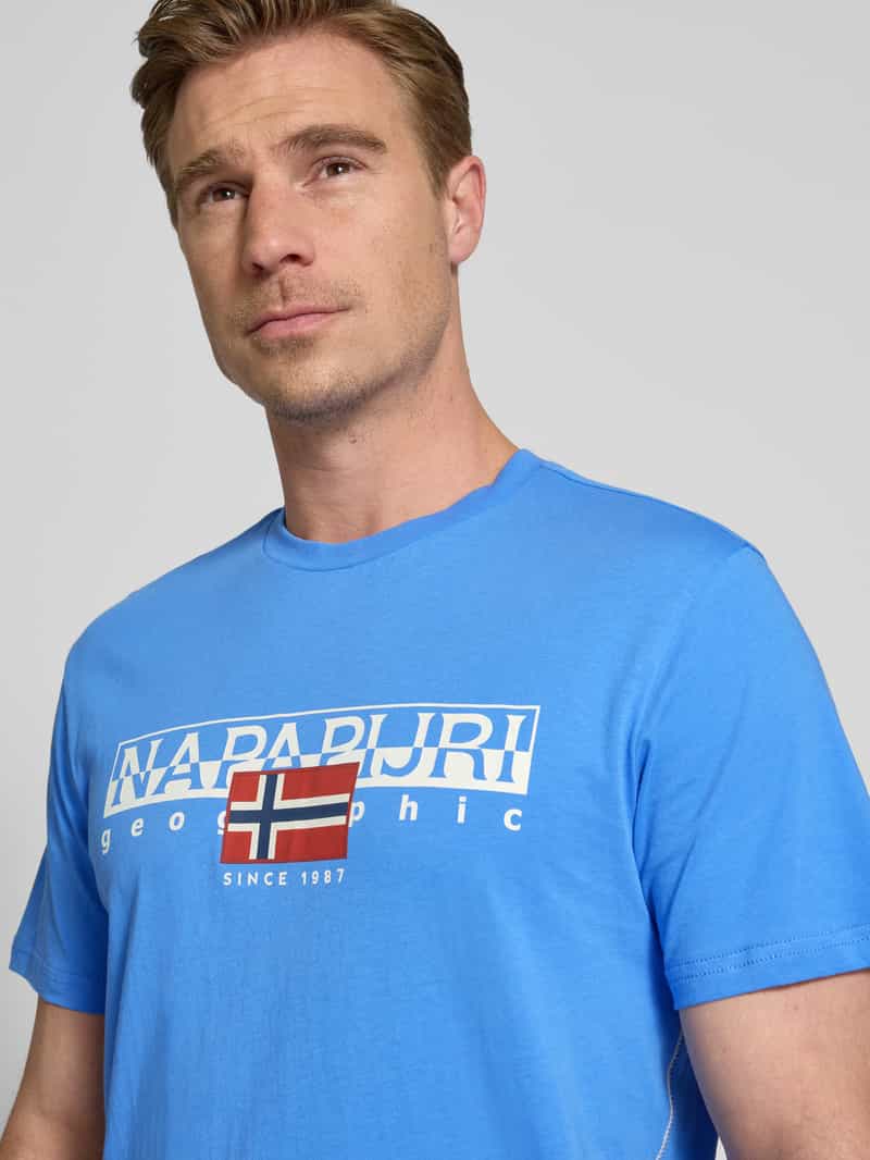 Napapijri T-shirt met labelprint model 'AYLMER'