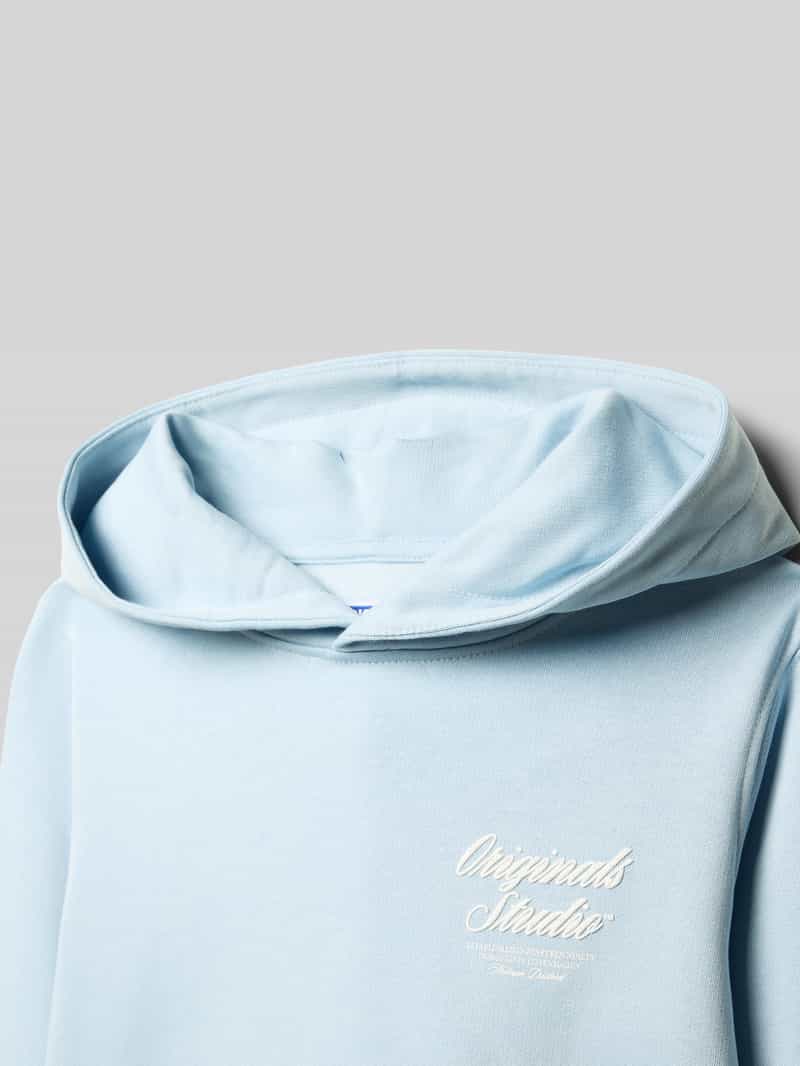 jack & jones Hoodie met labelprint en kangoeroezak