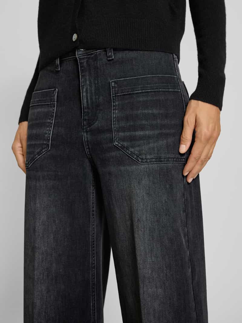 RAFFAELLO ROSSI Wide leg jeans met bandplooien model 'MIRU 6 8'