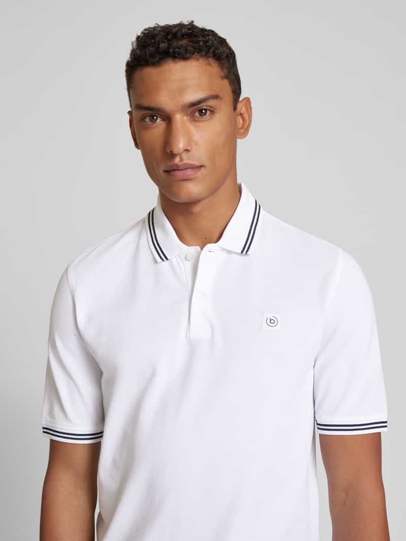 Bugatti Poloshirt met contrastgarnering