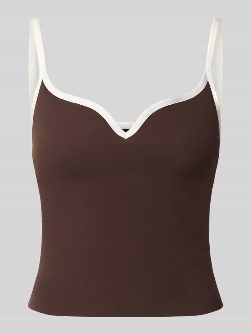 Top met bandjes met contraststrepen model 'Sense Contour'
