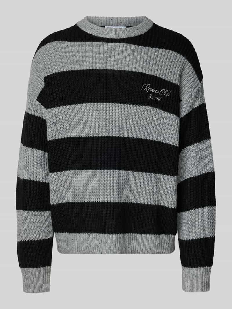 REVIEW Gebreide pullover met labelstitching