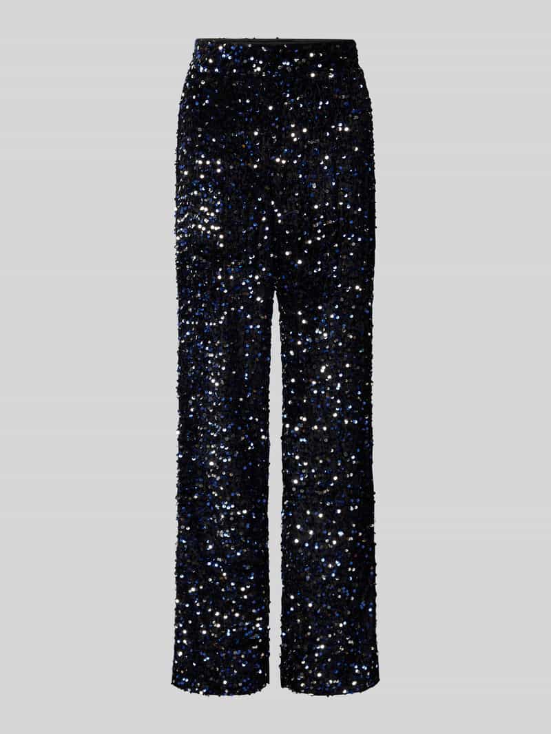 Pieces Relaxed fit wijde broek met pailletten model 'KAM'