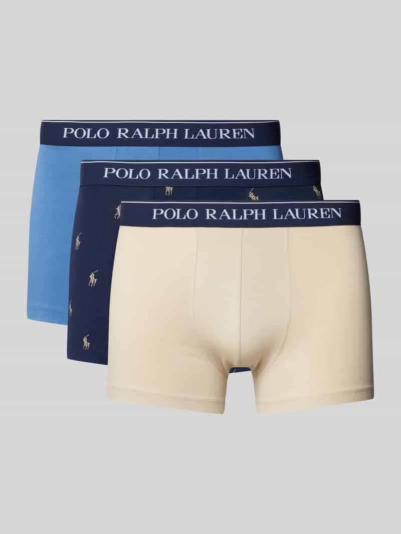 Polo Ralph Lauren Underwear Boxershort met elastische band met label in een set van 3 stuks model 'CLASSIC'