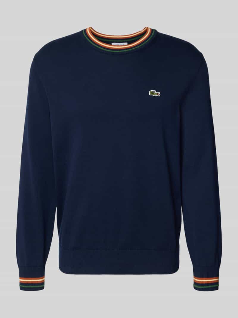 Lacoste Regular fit gebreide pullover van zuiver katoen