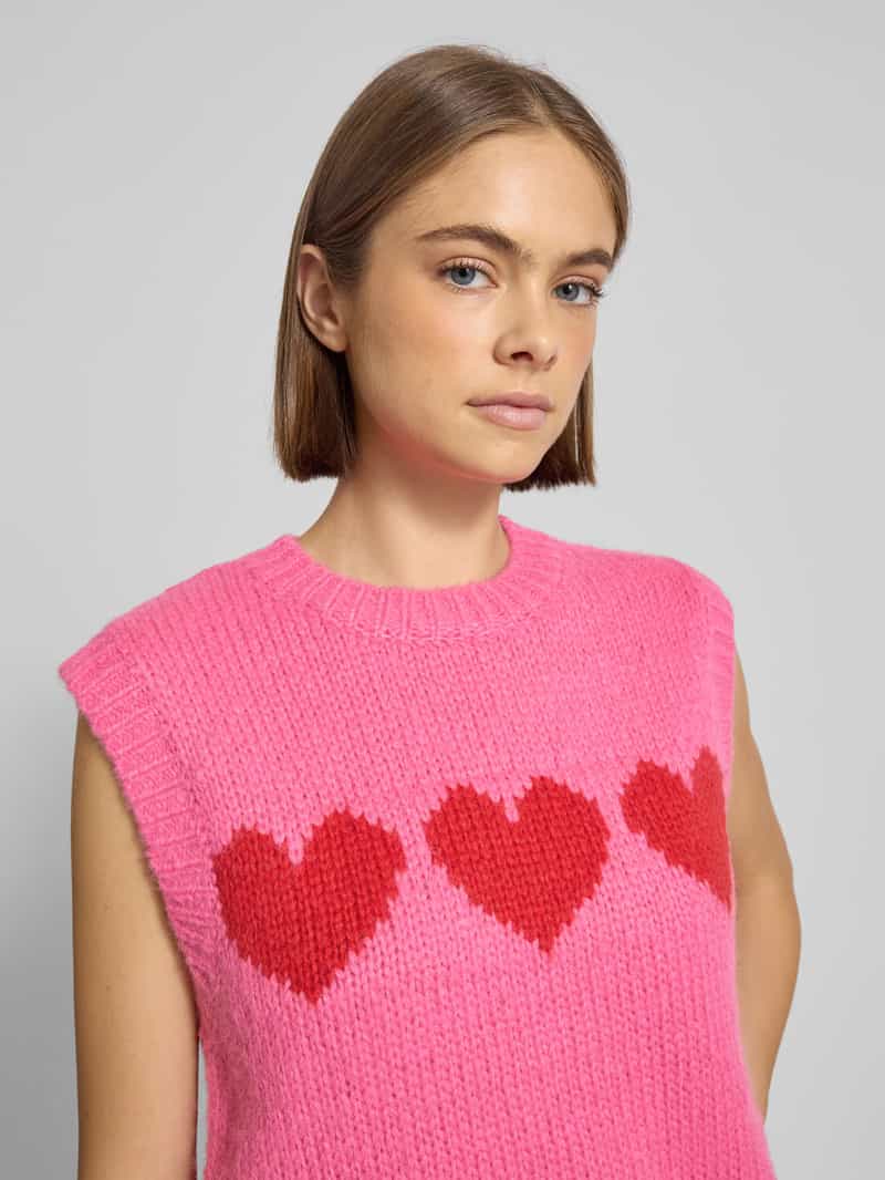 Pieces Regular fit grof gebreide spencer model 'JOVE'