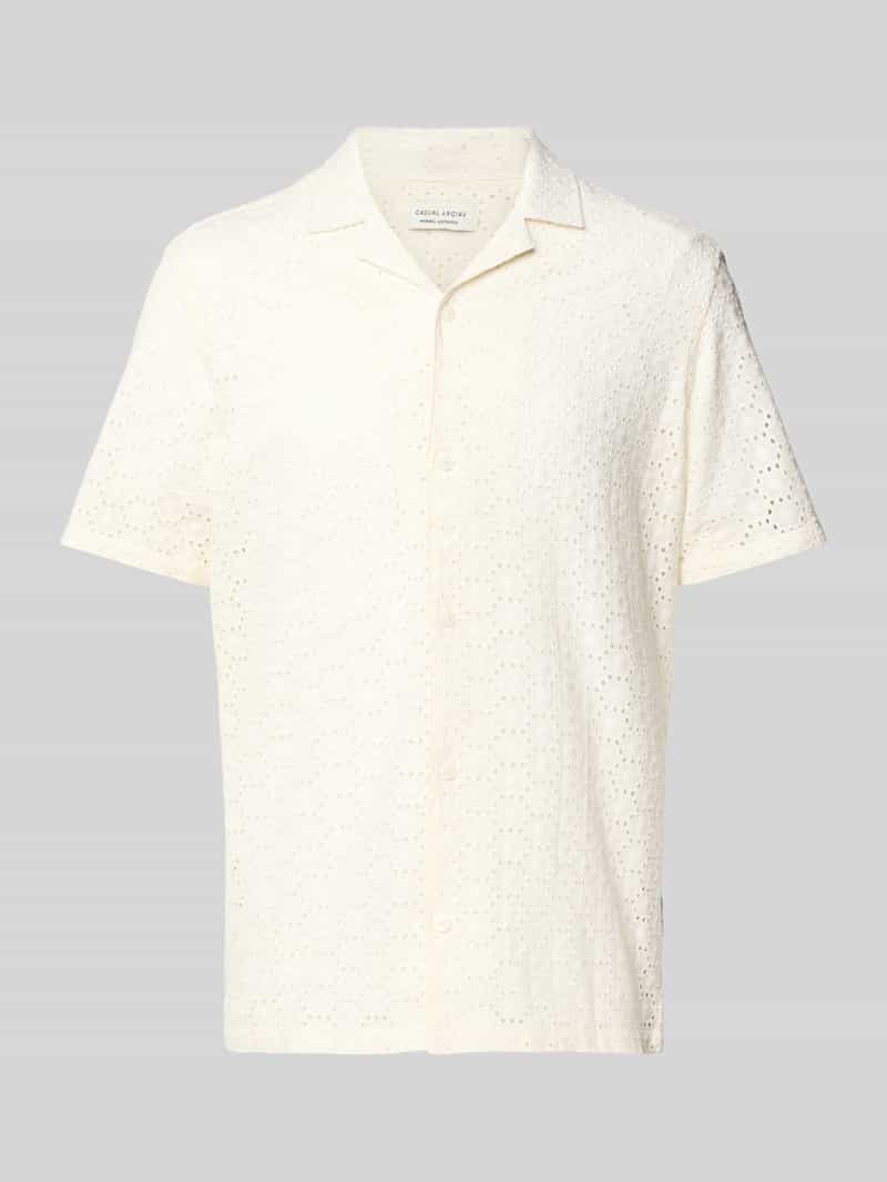 casual friday Regular fit vrijetijdsoverhemd met broderie anglaise model 'LOGAN'