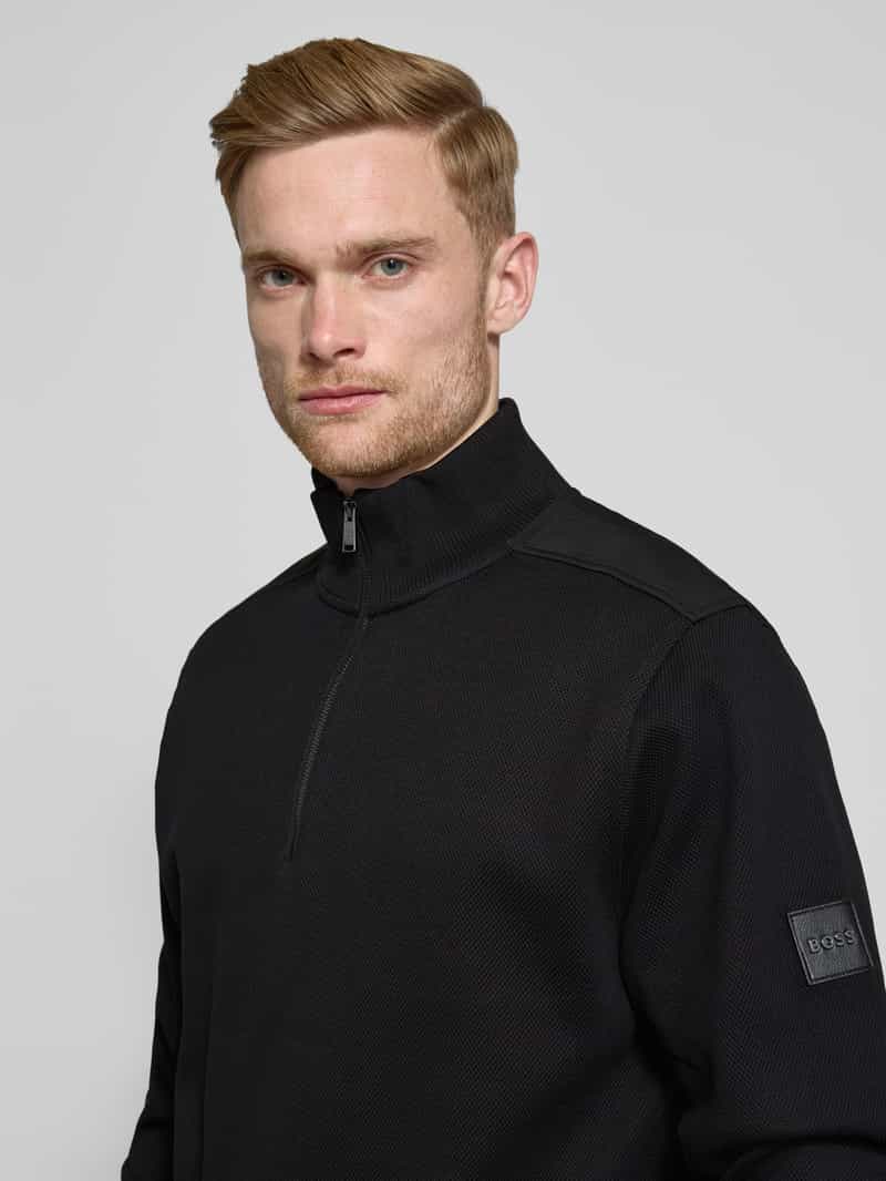 Boss Sweatshirt met opstaande kraag model 'Sidney'