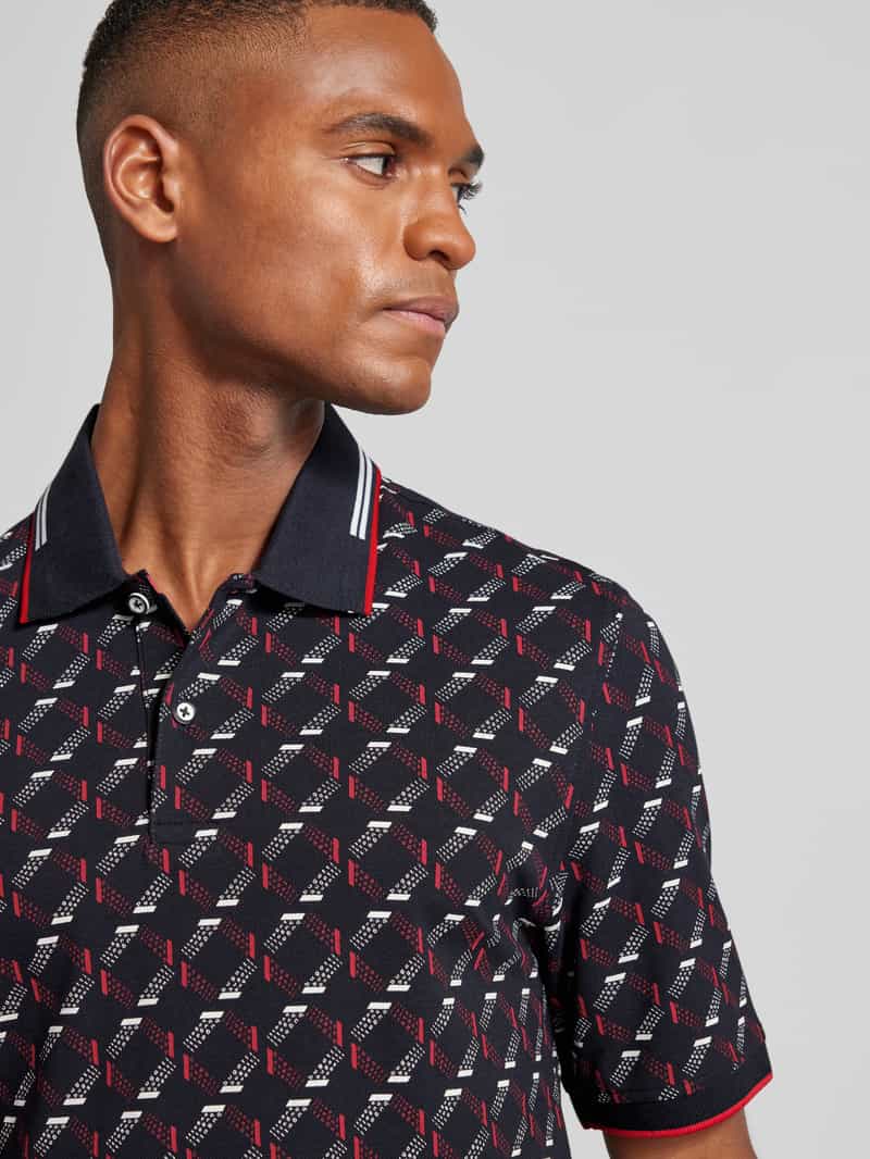 Bugatti Regular fit poloshirt met labeldetail
