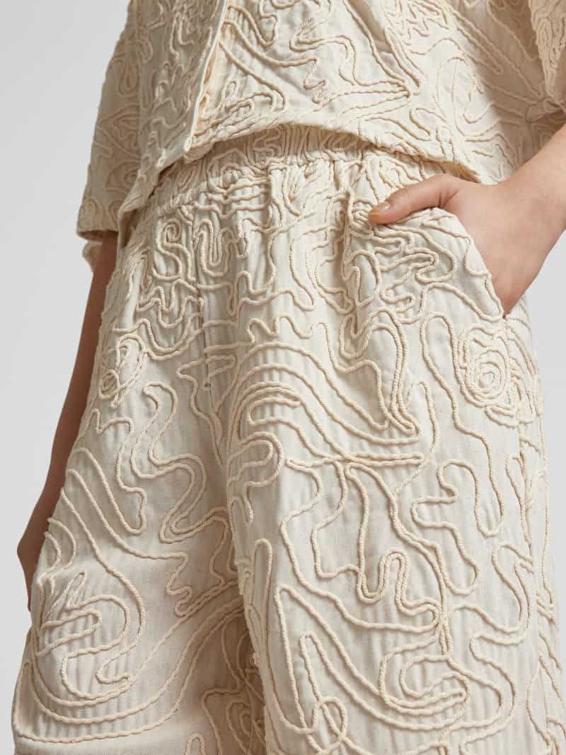 JAKE*S STUDIO WOMAN Wide leg stoffen broek met structuurmotief