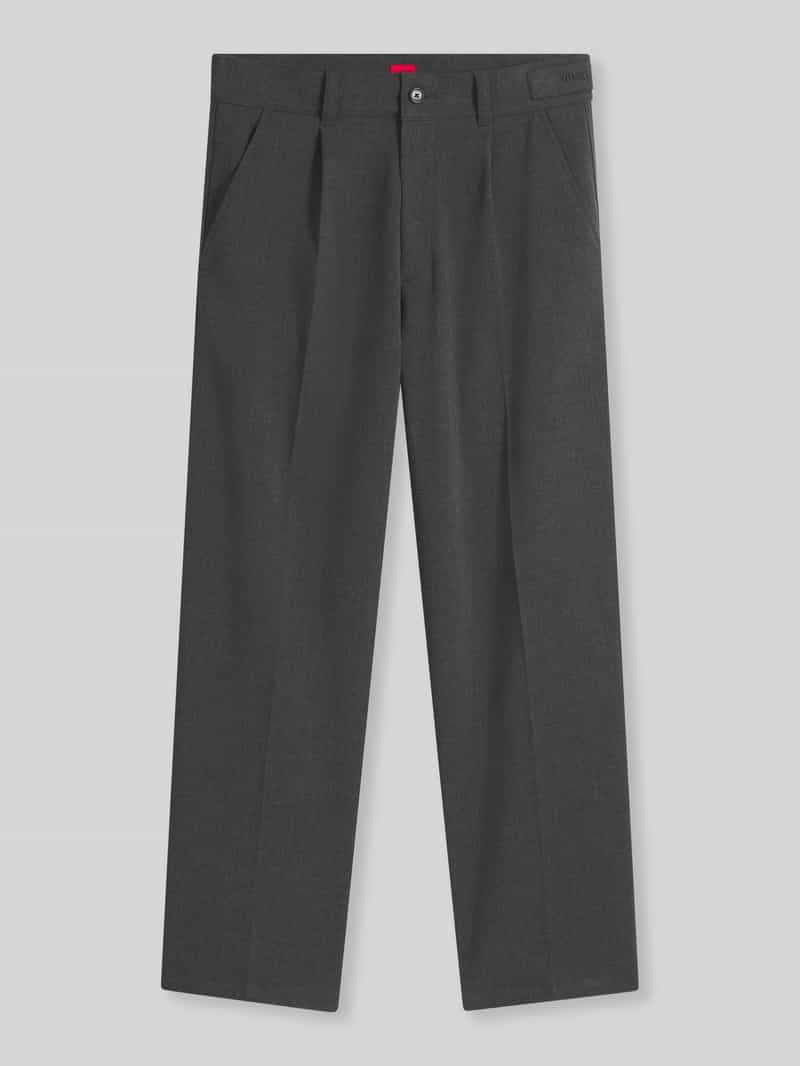 HUGO high waist bandplooibroek met persplooien