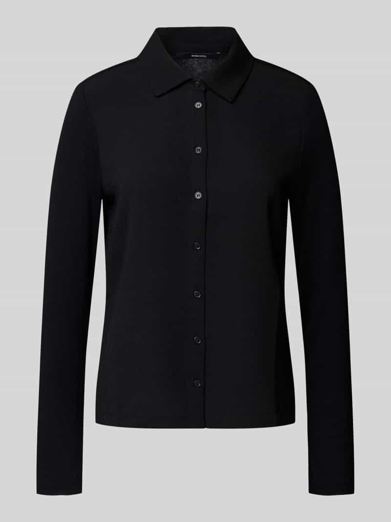 someday. Slim fit overhemdblouse van een mix van viscose en elastaan model 'Kirsty'