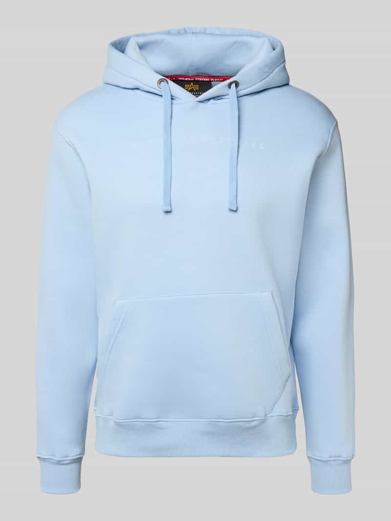 alpha industries Hoodie met labelprint en kangoeroezak